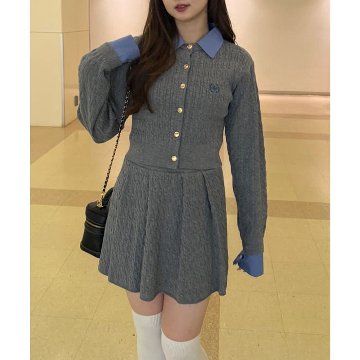 ケーブルカーデ&ミニスカートセット | NICE CLAUP / OLIVE des OLIVE　OUTLET | 詳細画像58 