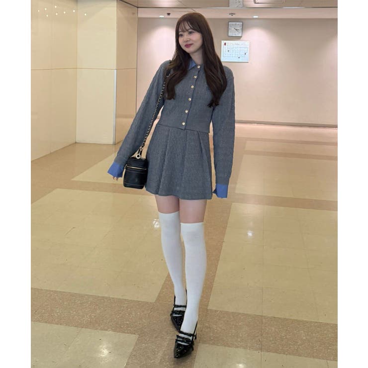 ケーブルカーデ&ミニスカートセット | NICE CLAUP / OLIVE des OLIVE　OUTLET | 詳細画像60 