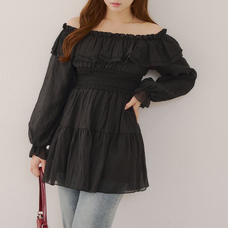 【@_chipi2xセレクト】オフショルにもなる、楊柳ワンピース | RMAF　NICE CLAUP / OLIVE des OLIVE | 詳細画像9 