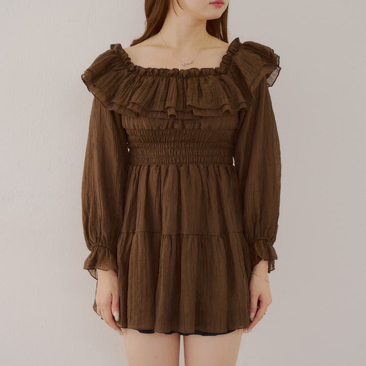 【@_chipi2xセレクト】オフショルにもなる、楊柳ワンピース | RMAF　NICE CLAUP / OLIVE des OLIVE | 詳細画像23 