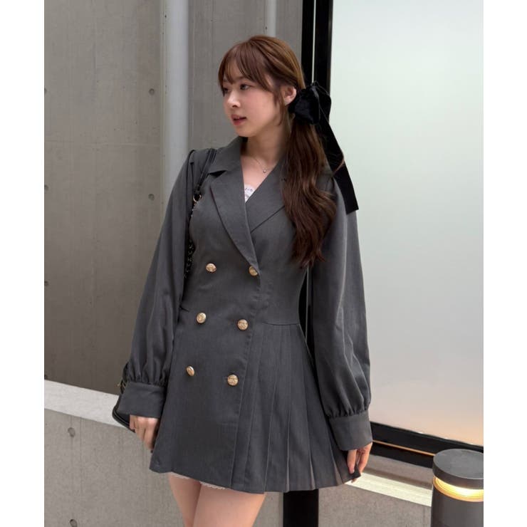 テーラードプリーツミニワンピース | NICE CLAUP / OLIVE des OLIVE　OUTLET | 詳細画像6 