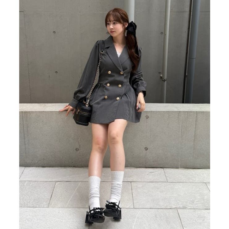 テーラードプリーツミニワンピース | NICE CLAUP / OLIVE des OLIVE　OUTLET | 詳細画像8 