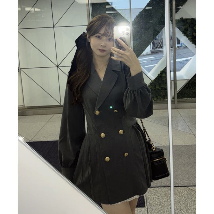 テーラードプリーツミニワンピース | NICE CLAUP / OLIVE des OLIVE　OUTLET | 詳細画像12 