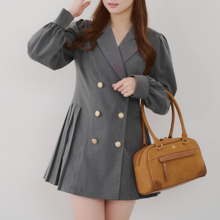 テーラードプリーツミニワンピース | NICE CLAUP / OLIVE des OLIVE　OUTLET | 詳細画像14 