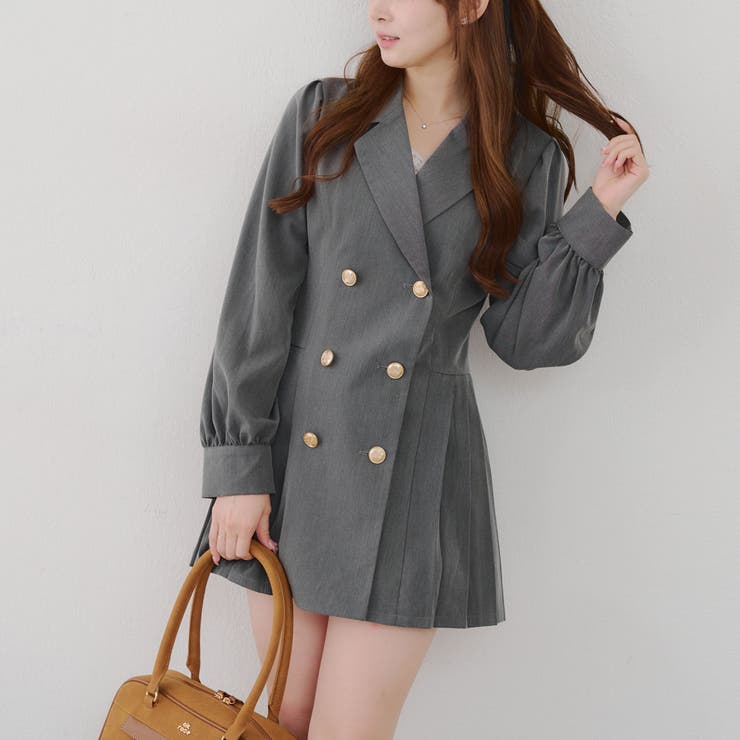 テーラードプリーツミニワンピース | NICE CLAUP / OLIVE des OLIVE　OUTLET | 詳細画像16 