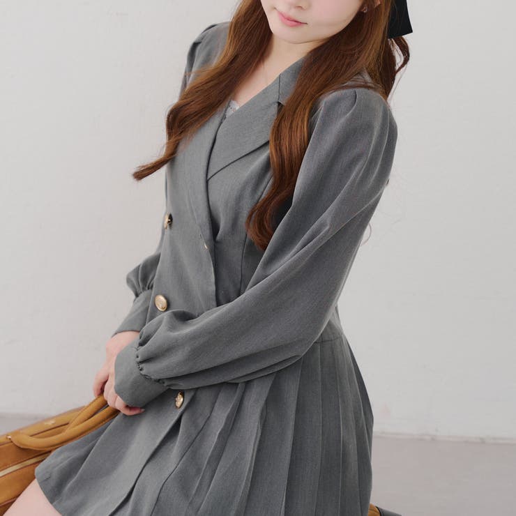 テーラードプリーツミニワンピース | NICE CLAUP / OLIVE des OLIVE　OUTLET | 詳細画像19 