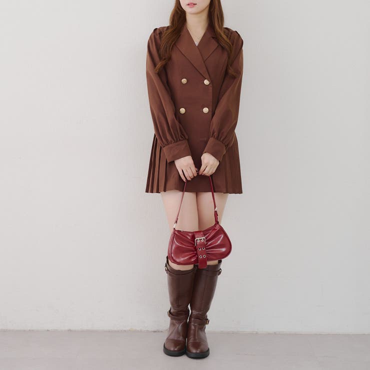 テーラードプリーツミニワンピース | NICE CLAUP / OLIVE des OLIVE　OUTLET | 詳細画像32 