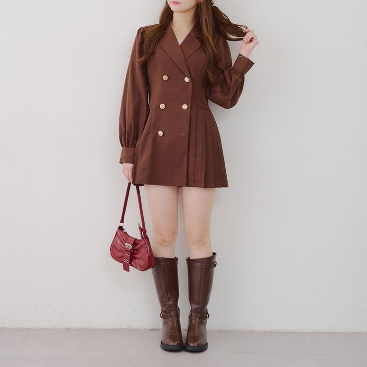 テーラードプリーツミニワンピース | NICE CLAUP / OLIVE des OLIVE　OUTLET | 詳細画像33 
