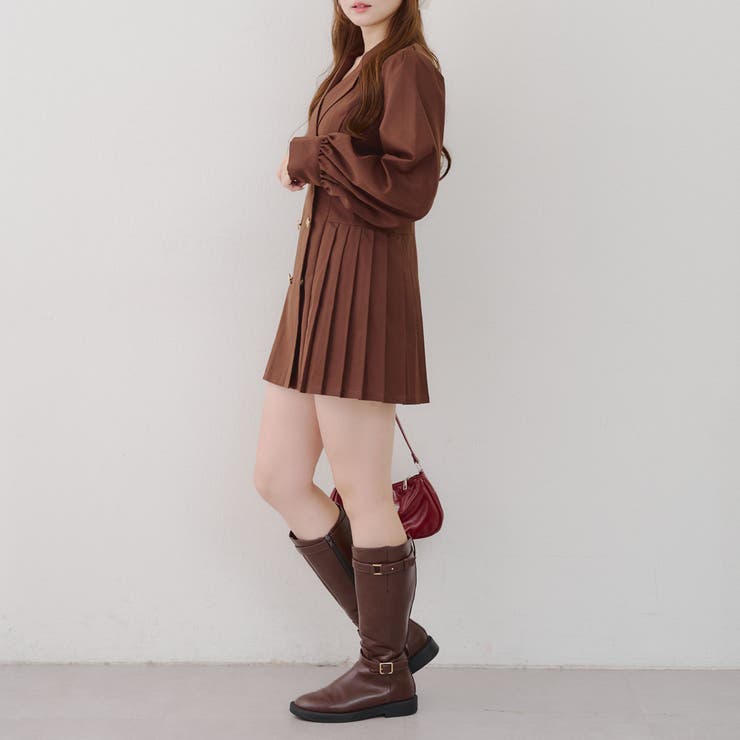 テーラードプリーツミニワンピース | NICE CLAUP / OLIVE des OLIVE　OUTLET | 詳細画像34 