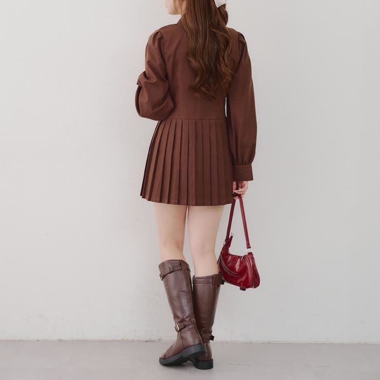テーラードプリーツミニワンピース | NICE CLAUP / OLIVE des OLIVE　OUTLET | 詳細画像35 