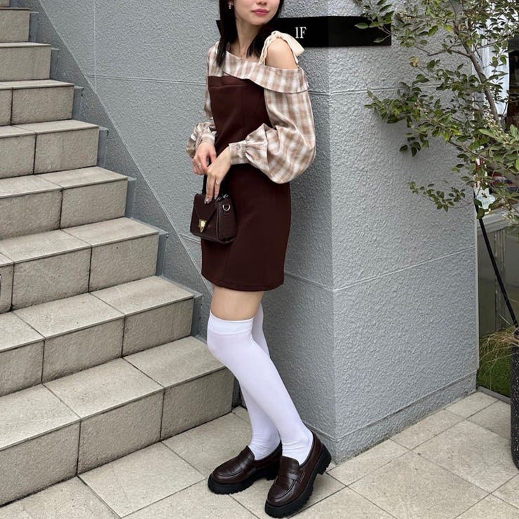 ドッキングワンショルミニワンピース[品番：OLOW0016794]｜RMAF NICE