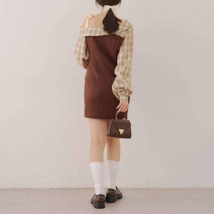 【未使用タグ付き】ゆいワンピ OLIVE des OLIVE (ブラウン) 着映え◎/新色追加】Yui ふわもてワンピース | OLIVE des OLIVE