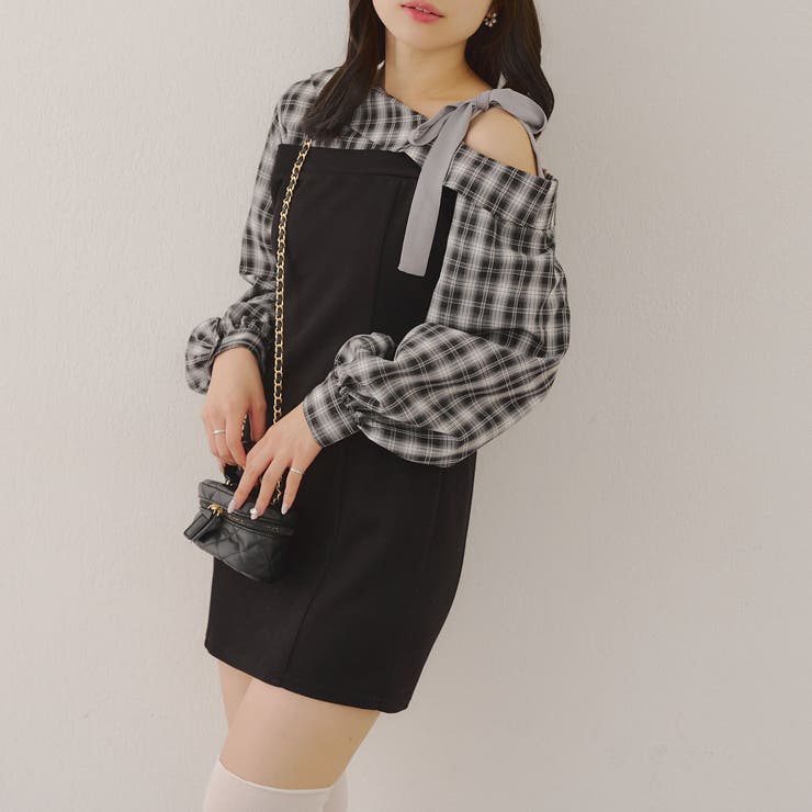 ドッキングワンショルミニワンピース[品番：OLOW0016794]｜RMAF NICE