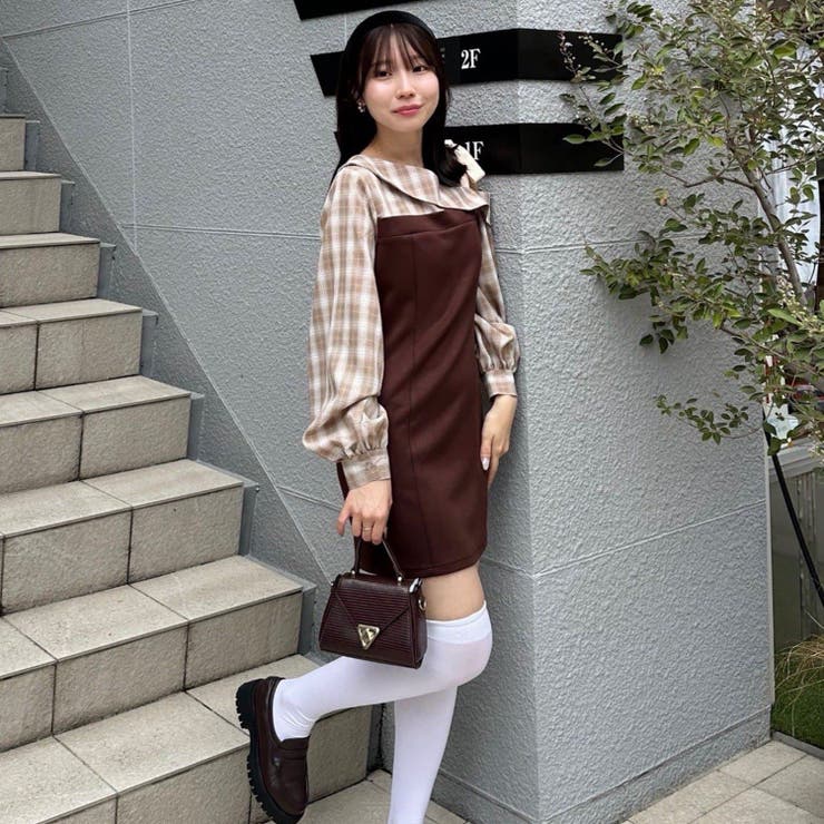 ドッキングワンショルミニワンピース[品番：OLOW0016794]｜RMAF NICE