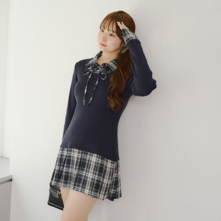 ドッキングプリーツミニワンピース購入意思のないいいねはご遠慮ください ドッキングプリーツミニワンピース購入意思のないいいねはご遠慮