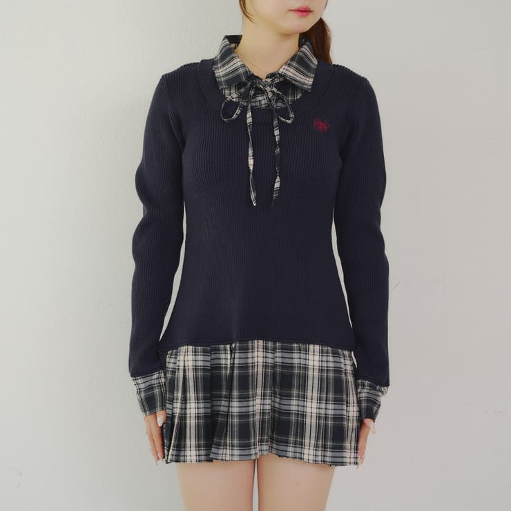 裾プリーツドッキングミニワンピース | NICE CLAUP / OLIVE des OLIVE　OUTLET | 詳細画像37 