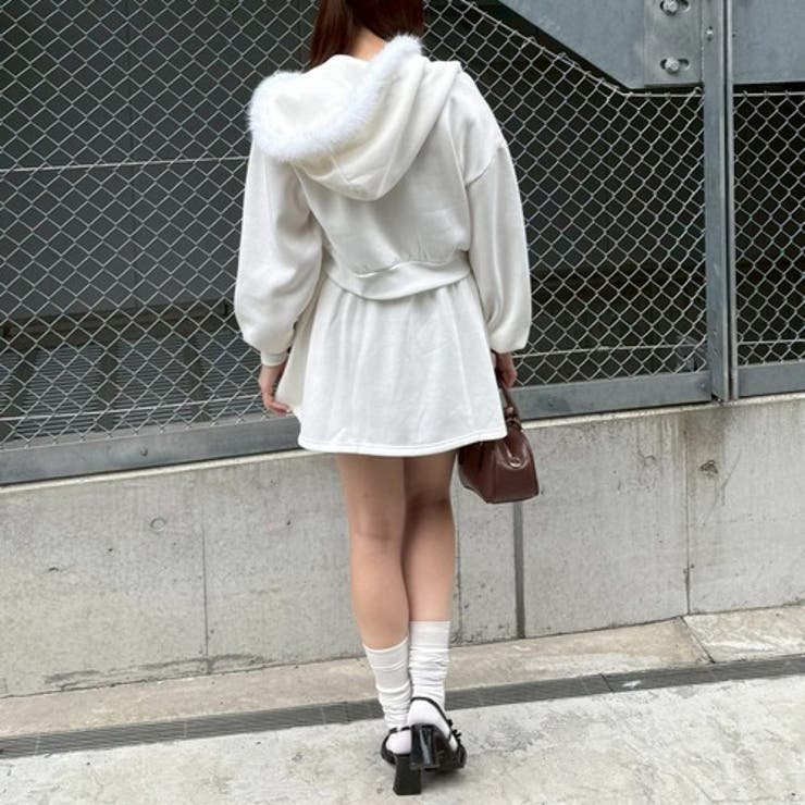 【セットアップ】ファーパーカー×ミニスカート | RMAF　NICE CLAUP / OLIVE des OLIVE | 詳細画像11 