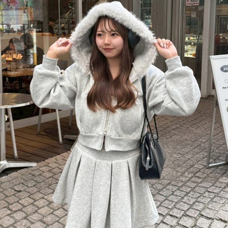 【セットアップ】ファーパーカー×ミニスカート | RMAF　NICE CLAUP / OLIVE des OLIVE | 詳細画像14 