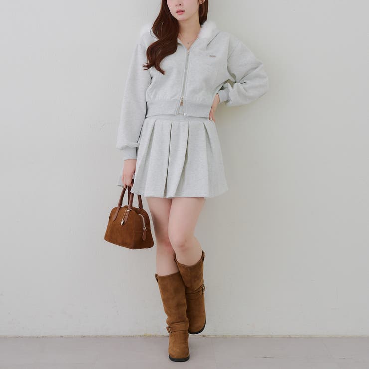 【セットアップ】空港コーデにおすすめ ファーパーカー×ミニスカート or | RMAF　NICE CLAUP / OLIVE des OLIVE | 詳細画像9 