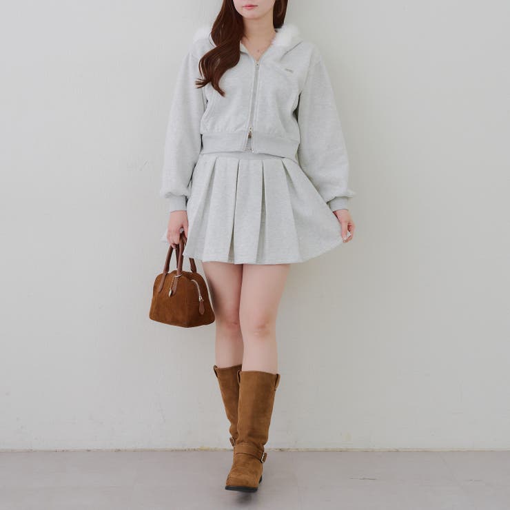 【セットアップ】空港コーデにおすすめ ファーパーカー×ミニスカート or | RMAF　NICE CLAUP / OLIVE des OLIVE | 詳細画像7 