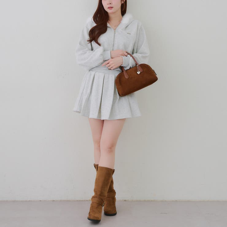 【セットアップ】空港コーデにおすすめ ファーパーカー×ミニスカート or | RMAF　NICE CLAUP / OLIVE des OLIVE | 詳細画像8 