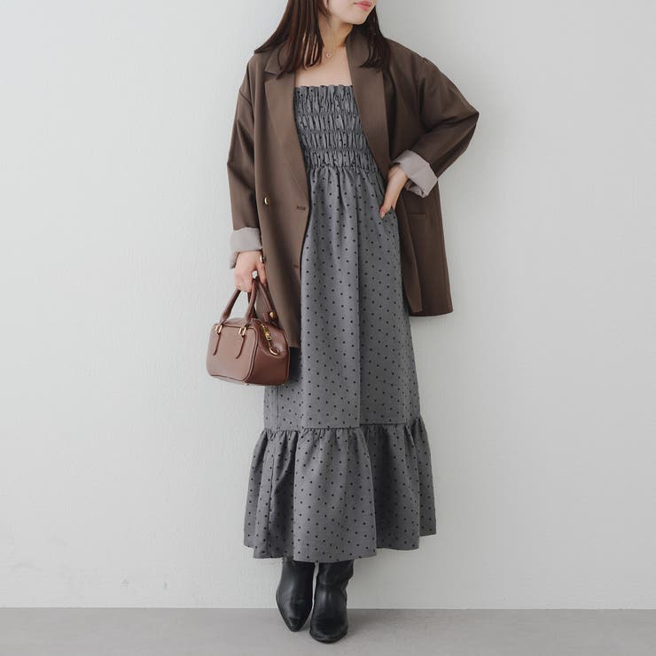 肩リボンシャーリングワンピース | RMAF　NICE CLAUP / OLIVE des OLIVE | 詳細画像17 
