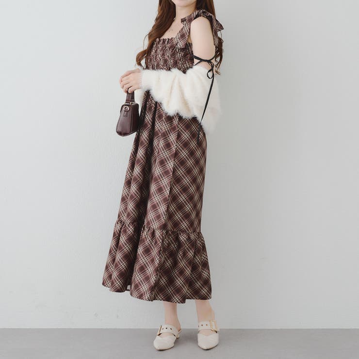 肩リボンシャーリングワンピース | RMAF　NICE CLAUP / OLIVE des OLIVE | 詳細画像5 