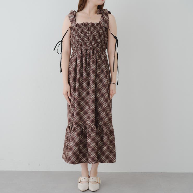 肩リボンシャーリングワンピース | RMAF　NICE CLAUP / OLIVE des OLIVE | 詳細画像30 