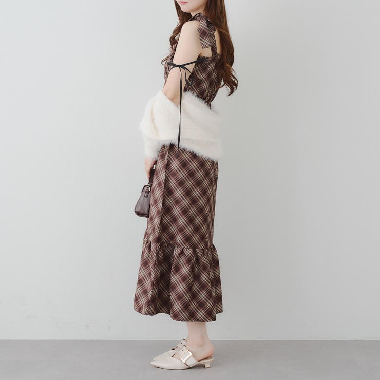 肩リボンシャーリングワンピース | RMAF　NICE CLAUP / OLIVE des OLIVE | 詳細画像6 