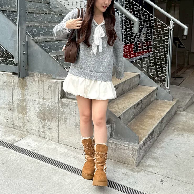 【リボンコレクション】裾バルーンミニワンピース | RMAF　NICE CLAUP / OLIVE des OLIVE | 詳細画像9 