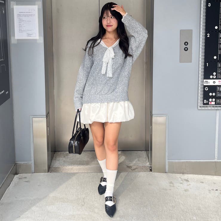 【リボンコレクション】裾バルーンミニワンピース | RMAF　NICE CLAUP / OLIVE des OLIVE | 詳細画像16 