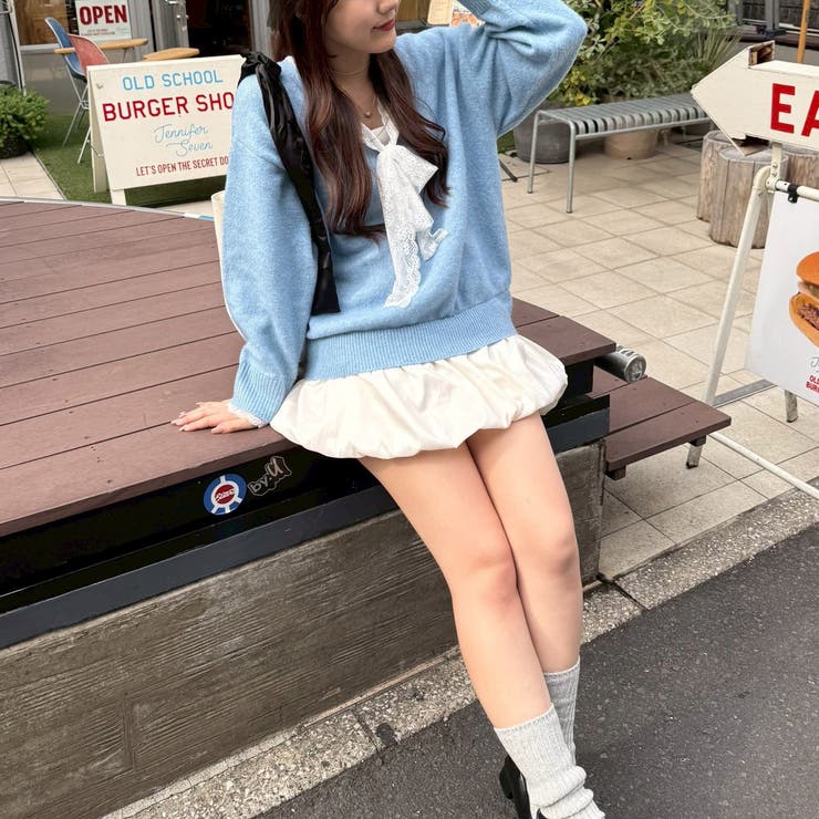 【リボンコレクション】裾バルーンミニワンピース | RMAF　NICE CLAUP / OLIVE des OLIVE | 詳細画像19 