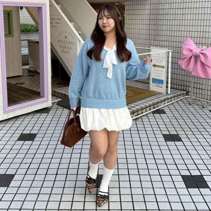 【リボンコレクション】裾バルーンミニワンピース | RMAF　NICE CLAUP / OLIVE des OLIVE | 詳細画像22 