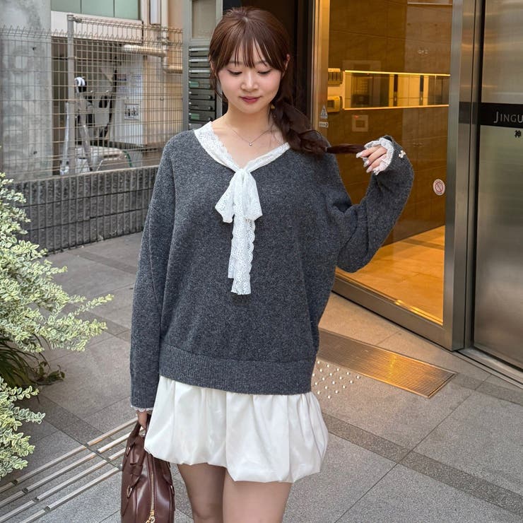 【リボンコレクション】裾バルーンミニワンピース | RMAF　NICE CLAUP / OLIVE des OLIVE | 詳細画像29 