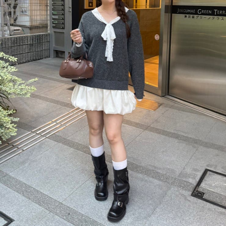 【リボンコレクション】裾バルーンミニワンピース | RMAF　NICE CLAUP / OLIVE des OLIVE | 詳細画像30 