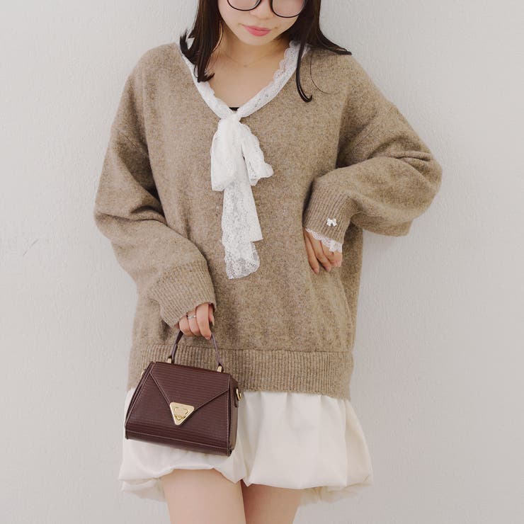 【リボンコレクション】裾バルーンミニワンピース | RMAF　NICE CLAUP / OLIVE des OLIVE | 詳細画像31 