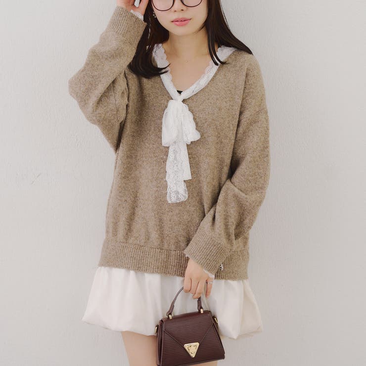 【リボンコレクション】裾バルーンミニワンピース | RMAF　NICE CLAUP / OLIVE des OLIVE | 詳細画像32 