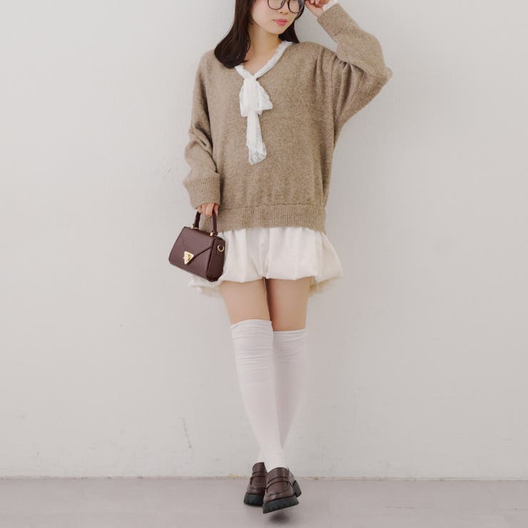 【リボンコレクション】裾バルーンミニワンピース | RMAF　NICE CLAUP / OLIVE des OLIVE | 詳細画像35 