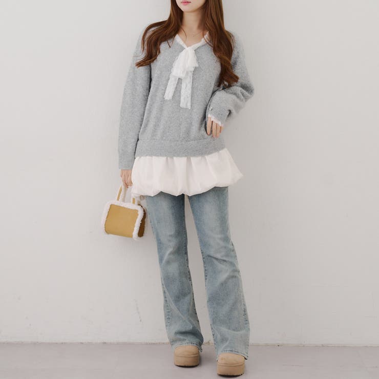 【リボンコレクション】裾バルーンミニワンピース | RMAF　NICE CLAUP / OLIVE des OLIVE | 詳細画像43 