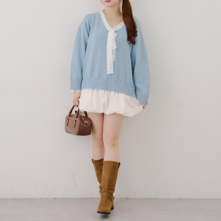 【リボンコレクション】裾バルーンミニワンピース | RMAF　NICE CLAUP / OLIVE des OLIVE | 詳細画像53 