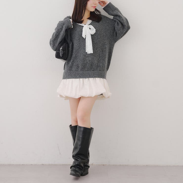 【リボンコレクション】裾バルーンミニワンピース | RMAF　NICE CLAUP / OLIVE des OLIVE | 詳細画像60 