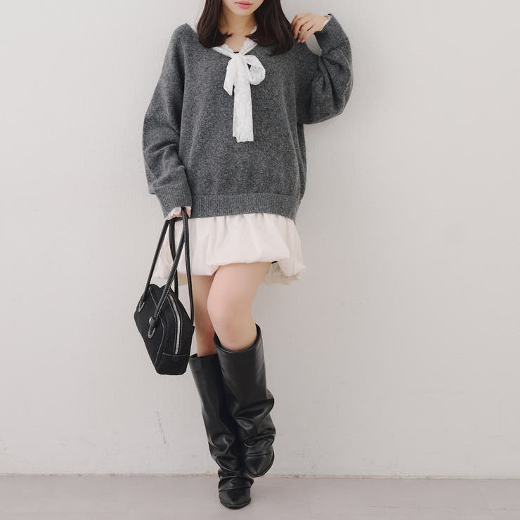 【リボンコレクション】裾バルーンミニワンピース | RMAF　NICE CLAUP / OLIVE des OLIVE | 詳細画像61 