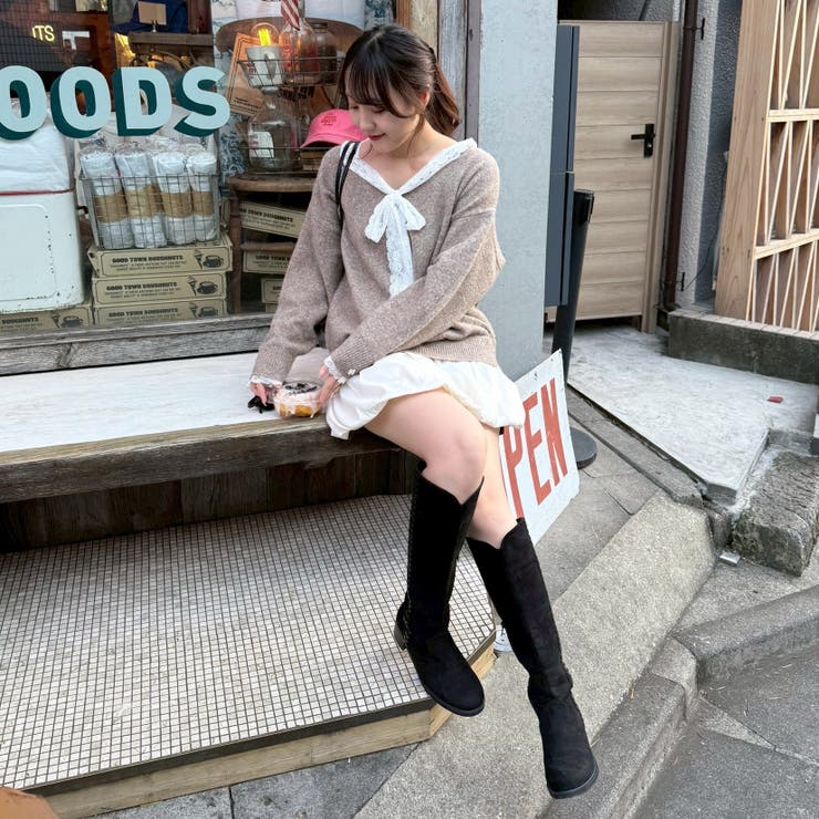 【リボンコレクション】裾バルーンミニワンピース | RMAF　NICE CLAUP / OLIVE des OLIVE | 詳細画像7 