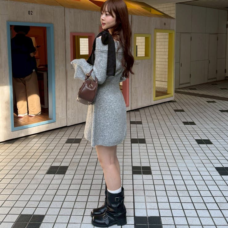 【リボンコレクション】マルチウェイニットワンピース | RMAF　NICE CLAUP / OLIVE des OLIVE | 詳細画像12 