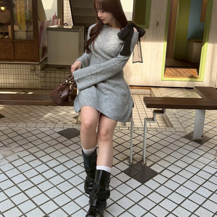 【リボンコレクション】マルチウェイニットワンピース | RMAF　NICE CLAUP / OLIVE des OLIVE | 詳細画像13 