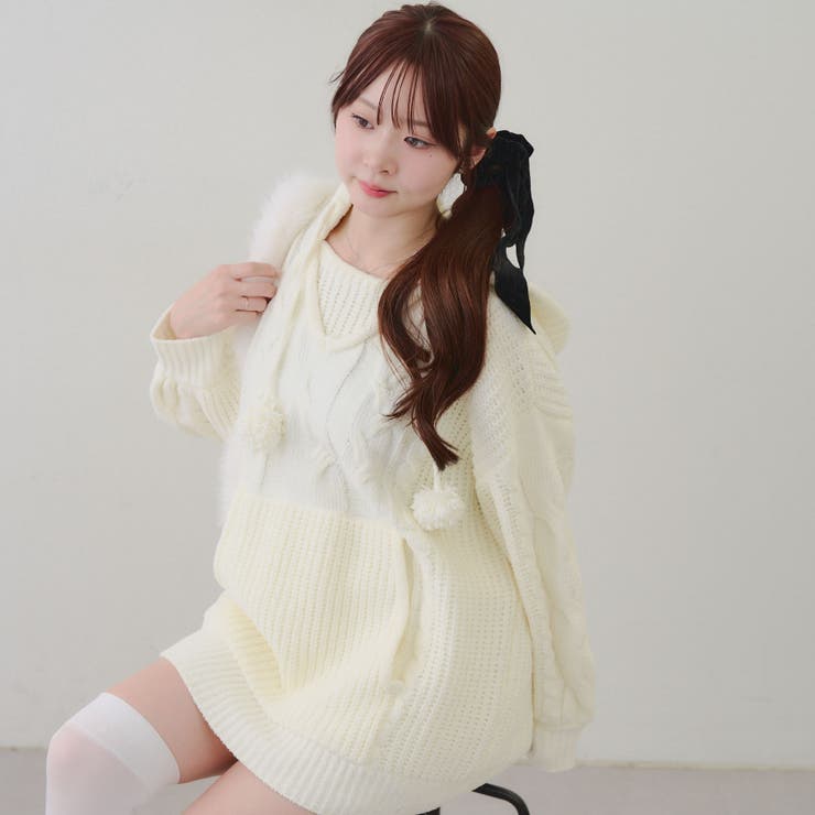 モールケーブルパーカーミニワンピース | RMAF　NICE CLAUP / OLIVE des OLIVE | 詳細画像14 