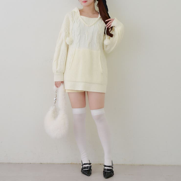 モールケーブルパーカーミニワンピース | RMAF　NICE CLAUP / OLIVE des OLIVE | 詳細画像20 