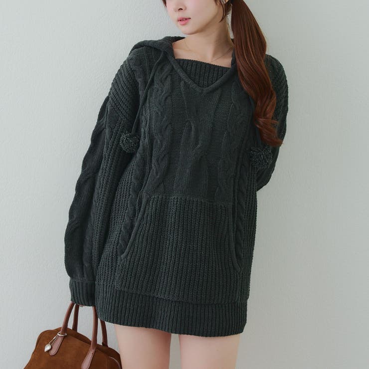 モールケーブルパーカーミニワンピース | RMAF　NICE CLAUP / OLIVE des OLIVE | 詳細画像26 