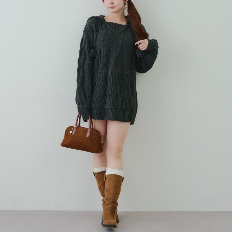 モールケーブルパーカーミニワンピース | RMAF　NICE CLAUP / OLIVE des OLIVE | 詳細画像30 