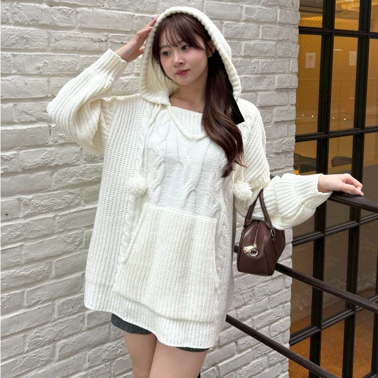 モールケーブルパーカーミニワンピース | RMAF　NICE CLAUP / OLIVE des OLIVE | 詳細画像3 